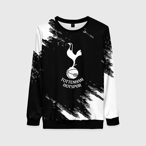 Женский свитшот ФК Тоттенхэм краски / 3D-Черный – фото 1