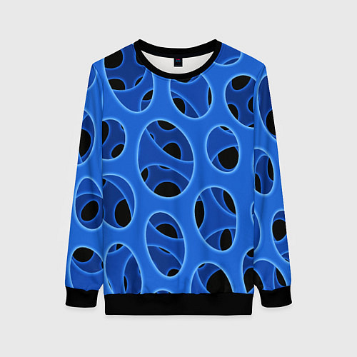 Женский свитшот Синяя мембрана с перфорацией / 3D-Черный – фото 1