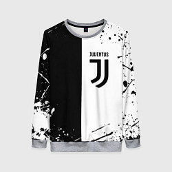 Свитшот женский Juventus краски текстура спорт, цвет: 3D-меланж