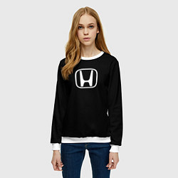 Свитшот женский Honda white logo, цвет: 3D-белый — фото 2