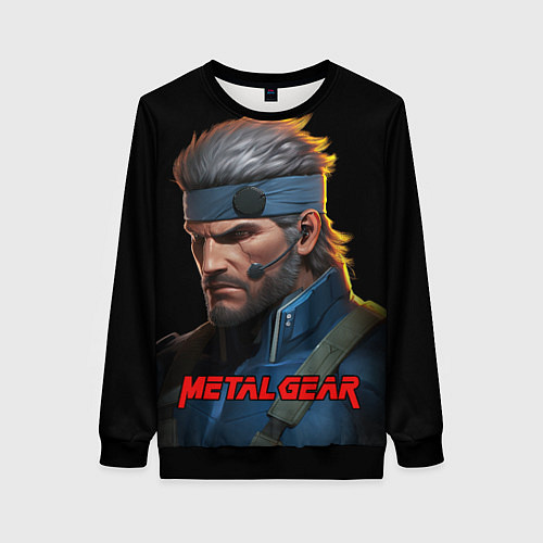 Женский свитшот Веном Снейк из игры Metal gear / 3D-Черный – фото 1