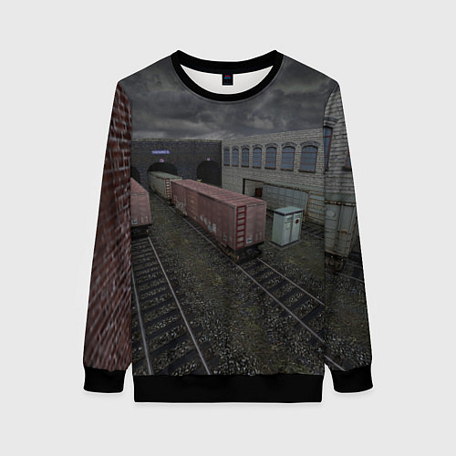 Женский свитшот Counter Strike 1 6 de train / 3D-Черный – фото 1