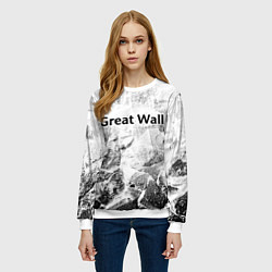 Свитшот женский Great Wall white graphite, цвет: 3D-белый — фото 2