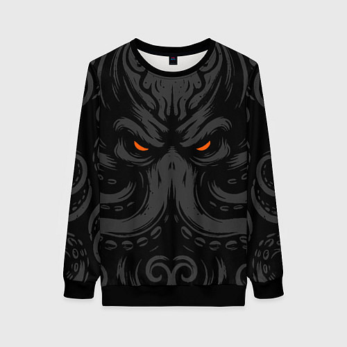 Женский свитшот Иллитид иллюстрация / 3D-Черный – фото 1