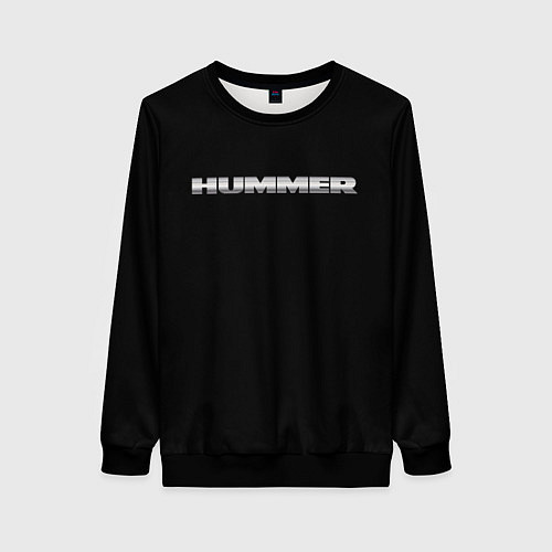 Женский свитшот Hummer logo / 3D-Черный – фото 1