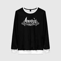 Свитшот женский Амнезия хоррор, цвет: 3D-белый