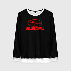 Женский свитшот Subaru red logo