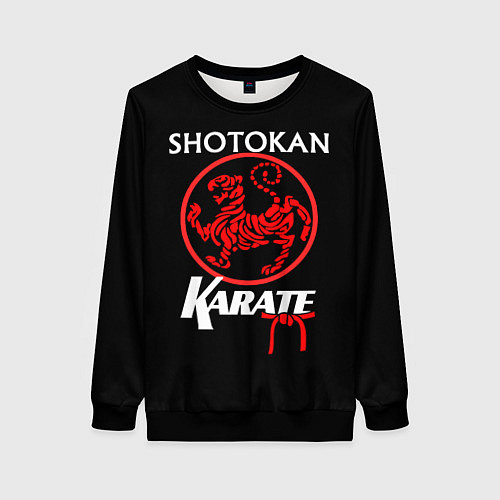 Женский свитшот Сётокан - стиль каратэ / 3D-Черный – фото 1