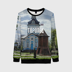 Свитшот женский Торопец Сторожевая башня, цвет: 3D-черный