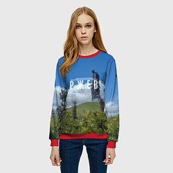 Свитшот женский Ржев Мемориал Советскому Солдату, цвет: 3D-красный — фото 2