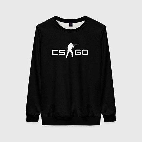 Женский свитшот Counter strike logo / 3D-Черный – фото 1