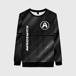 Свитшот женский Aerosmith metal rock lines, цвет: 3D-черный