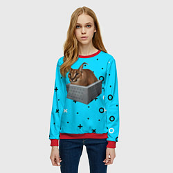 Свитшот женский Шлепа в коробке, цвет: 3D-красный — фото 2