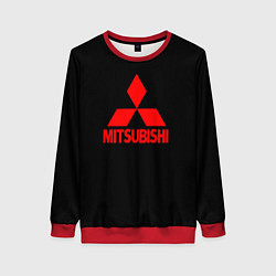 Свитшот женский Mitsubishi red logo, цвет: 3D-красный