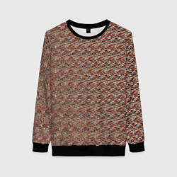 Свитшот женский Паттерн японских гор, цвет: 3D-черный