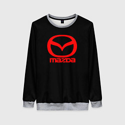 Свитшот женский Mazda red logo, цвет: 3D-меланж