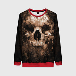 Свитшот женский Wood skull, цвет: 3D-красный