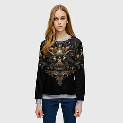Свитшот женский Объемные старые классические узоры, цвет: 3D-меланж — фото 2