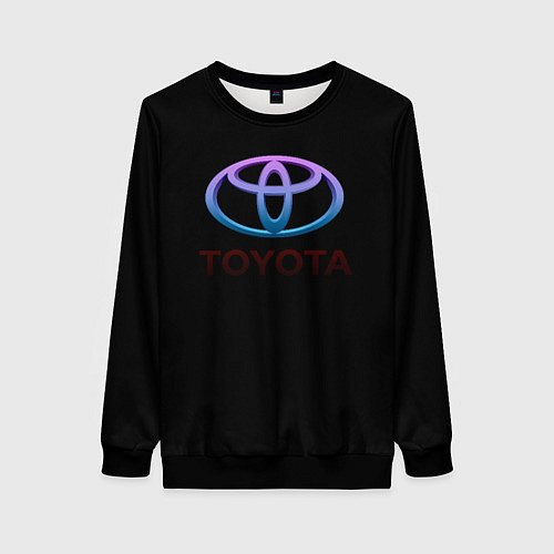 Женский свитшот Toyota neon steel / 3D-Черный – фото 1