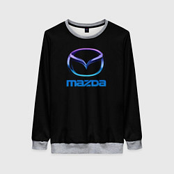 Свитшот женский Mazda neon logo, цвет: 3D-меланж