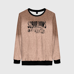 Свитшот женский Suburbans supreme: beige, цвет: 3D-черный