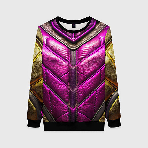 Женский свитшот Текстурная кожа в космическом стиле / 3D-Черный – фото 1