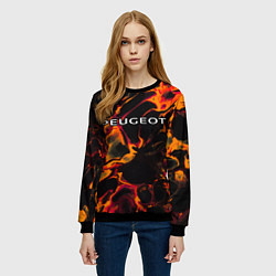 Свитшот женский Peugeot red lava, цвет: 3D-черный — фото 2
