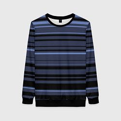 Женский свитшот В полоску тёмно-синий