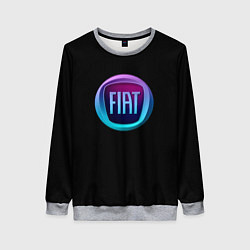 Свитшот женский FIAT logo neon, цвет: 3D-меланж