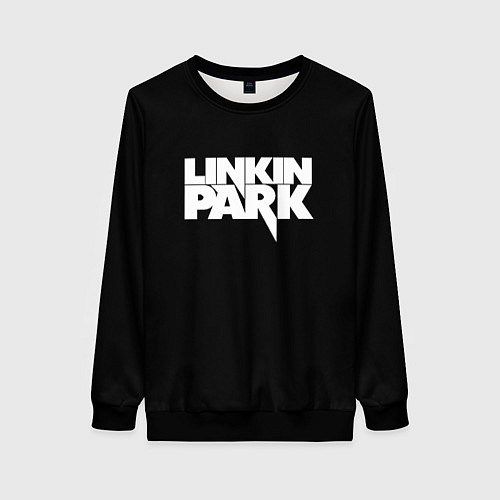 Женский свитшот Lnkin park logo white / 3D-Черный – фото 1