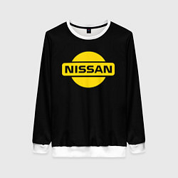 Женский свитшот Nissan yellow logo