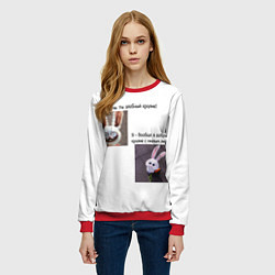 Свитшот женский Снежок, цвет: 3D-красный — фото 2