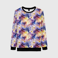 Женский свитшот Акварельное небо с созвездиями