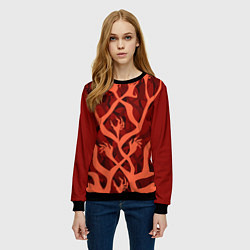 Свитшот женский Демонические руки, цвет: 3D-черный — фото 2