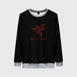 Женский свитшот Razer red logo