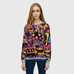 Свитшот женский О Париж, цвет: 3D-меланж — фото 2