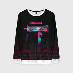 Свитшот женский MAC-10 Neon Rider - CS:GO, цвет: 3D-белый