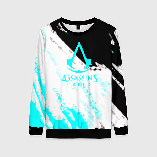Женский свитшот Assassins Creed краски текстура / 3D-Черный – фото 1