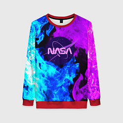 Свитшот женский NASA neon flame, цвет: 3D-красный