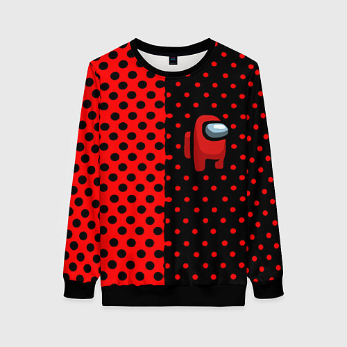 Женский свитшот Among us geometry dot / 3D-Черный – фото 1