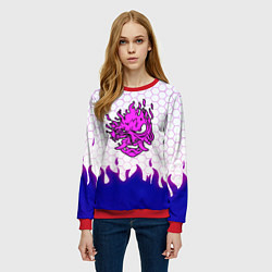 Свитшот женский Samurai logo cdproject, цвет: 3D-красный — фото 2