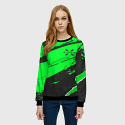 Свитшот женский Exeed sport green, цвет: 3D-черный — фото 2