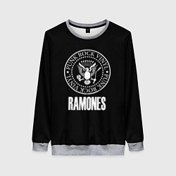 Свитшот женский Ramones rock logo, цвет: 3D-меланж