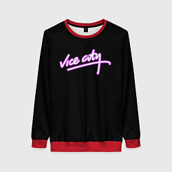 Женский свитшот Vice city logo neon