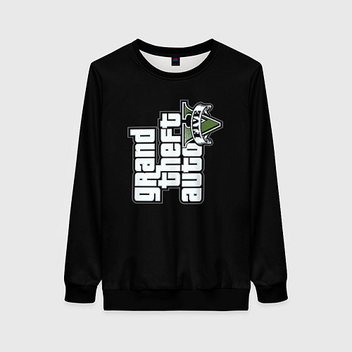 Женский свитшот GTA5 logo game rockstar / 3D-Черный – фото 1
