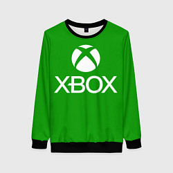 Свитшот женский X-box logo green, цвет: 3D-черный