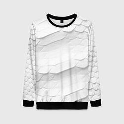 Женский свитшот Белая чешуя змеи