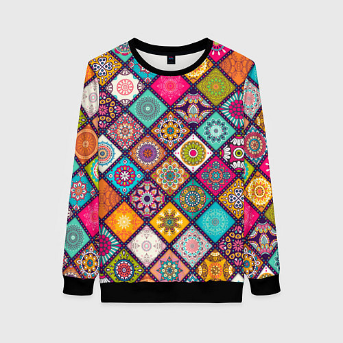 Женский свитшот Этника стайл / 3D-Черный – фото 1