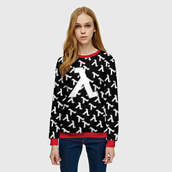 Свитшот женский Half liife logo pattern, цвет: 3D-красный — фото 2