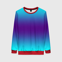 Свитшот женский Градиент из неона, цвет: 3D-красный